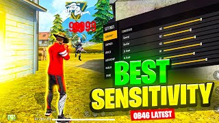 BEST SENSITIVITY FOR FREE FIRE  NEW HEADSHOT SETTINGS OB46  GARENA FREE FIRE SENSITIVITY 2024 [upl. by Ariel382]