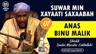 ANAS BINU MALIK  SUWAR MIN XAYAATI SAXAABA  SHEEKH SAALAX [upl. by Daryle419]