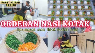 ORDERAN NASI KOTAK PAKET HEMAT 4 MENU HARGA 23RIBUAN nasibox idejualan irt niahermanto [upl. by Erdnaet]