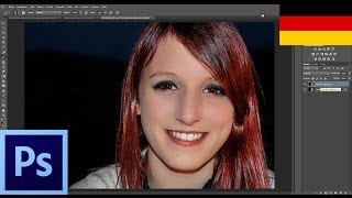 Photoshop Tutorial Deutsch Gesicht schöner machen [upl. by Laenahtan]