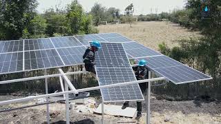 ISINYA SOLAR BOREHOLE INSTALLATION SERIES Part 2  Solar Structure amp Solar Panel Installation [upl. by Nora708]