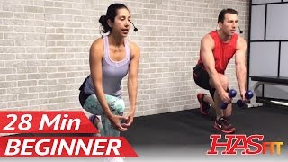 28 Min Beginner Workout Routine for Men amp Women  Beginners Exercise at Home  Easy Workouts  HIIT [upl. by Suiddaht]