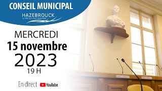 Conseil municipal du 15112023 [upl. by Fritz]