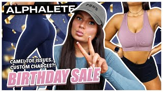 ALPHALETE BIRTHDAY HAUL  Addressing customs camel toe issues and more [upl. by Rozanne]