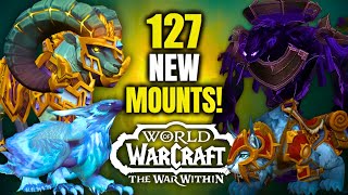 All New 127 Mounts Coming In The War Within WoW TWW  110 [upl. by Itsirk633]