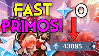 FASTEST PRIMOGEM FARMS F2P Guide  Genshin Impact [upl. by Yann]