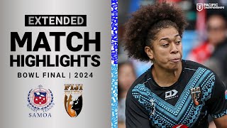 Pacific Championships 2024 Bowl Final  Samoa v Fiji  Extended Match Highlights [upl. by Rowney751]