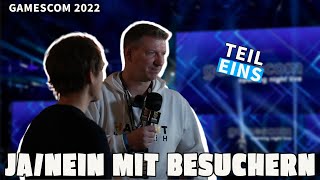 Ja  Nein mit Besuchern  Schradin Unterwegs Gamescom 2022 mit SkylineTV [upl. by Charlene]