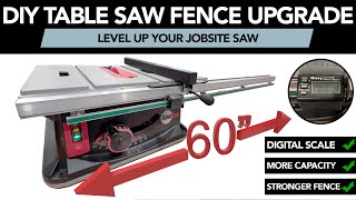 Sawstop Fence Upgrade  60quot Capacity on a Jobsite Table Saw [upl. by Hanavas163]