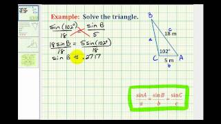 Example Solve a Triangle Using the Law of Sines [upl. by Issak]