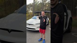 Driving a Tesla Model X with no hands shorts [upl. by Anaitsirhc636]