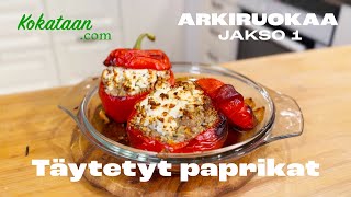 Täytetyt paprikat I ARKIRUOKAA jakso 1 [upl. by Imar664]