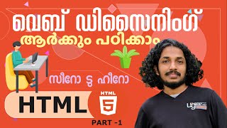 HTML5 Beginners Tutorial Malayalam  നമുക്ക് വെബ് ഡിസൈനിംഗ് പഠിക്കാം  Part 1 [upl. by Methuselah]