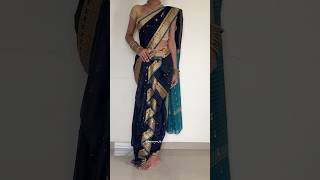 Zigzag Nauvari Draping shorts nauvarisaree saree sareelove GroomingwithUtkarsha [upl. by Leelaj]