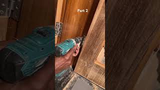 Fitting glass door  fitting glass door in chokhatwood wood diycrafts woodlovers wooddecor [upl. by Jen677]