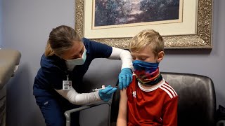 Kids get COVID 19 vaccine [upl. by Klenk462]