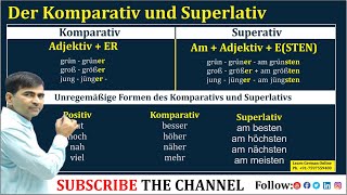 Der Komparativ und Superlativ Explained  German Grammar in Hindi  Examples amp Exceptions [upl. by Nennerb411]