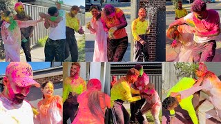 FIRST HOLI CELEBRATION WITH HOMIES IN AUSTRALIA  INDIA VARGI HOLI IN AUSTRALIA  INDER amp KIRAT [upl. by Ardnassac]