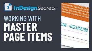 InDesign HowTo Select and Edit Master Page Items Video Tutorial [upl. by Alicia]