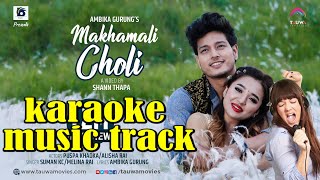 MAKHAMALI CHOLI l KARAOKE MUSIC TRACK l SUMAN KC l MELINA RAI l PUSPA KHADKA l ALISHA RAI [upl. by Nara909]