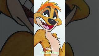 Drawing Timon from the Lion King  Cam Cartoon shorts scarlionking art [upl. by Oinotna693]