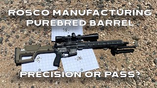 Rosco Purebred AR15 Barrel Accuracy Tested [upl. by Leggett]