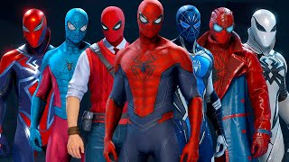 All SpiderMan Suits in Marvels Avengers PS5 Every Skin 4K ULTRA HD [upl. by Raynata]