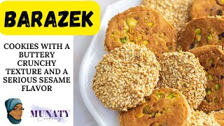 Barazek Sesame Cookies  Traditional Syrian Cookies  You Wont Stop Eating These Cookies [upl. by Mountfort]