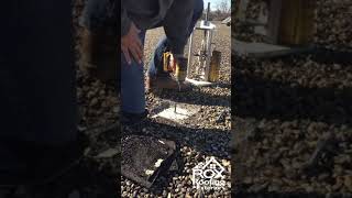 Ballasted Roof Deck Pull Test  Gravel Commercial Roof  San Antonio Texas [upl. by Nelad]