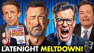 Late Night Hosts Cry Salty Tears Of RAGE After Trump Landslide VICTORY Kimmel CRYING OnAir SEETHE [upl. by Elinore629]