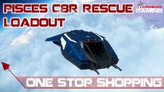 Star Citizen Anvil Pisces C8R Rescue Vehicle Loadout  Ship Parts Guide amp Locations [upl. by Dnana]