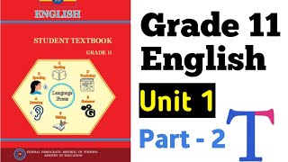 English grade 11 unit 1 part 2 new curriculum entrancetricks [upl. by Yenaled78]