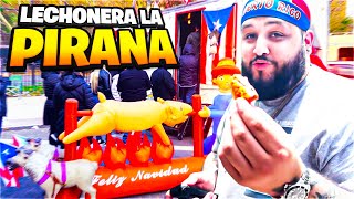 Eating The BEST PUERTO RICAN Food In NYC  LECHONERA LA PIRANA [upl. by Ynafetse]