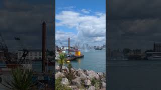 Two tugs welcoming back Clipper Round The World yachts [upl. by Clauddetta]