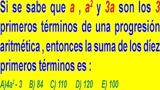 PROGRESIÓN ARITMÉTICA  Problema Resuelto de Examen de Ingreso a La Universidad  ÁLGEBRA RUBIÑOS [upl. by Angadresma719]