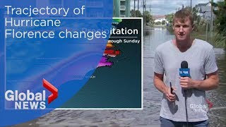 Hurricane Florence Trajectory of storm changes [upl. by Jumbala]