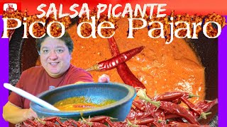 La MEJOR salsa roja para Tacos PICO DE PAJARO [upl. by Nas]