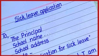 sick leave application sick leave application for schoolsick leave application in English [upl. by Sierra]