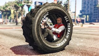 HILARIOUS quotWHEEL VEHICLEquot MOD  GTA 5 Mods [upl. by Cybill]