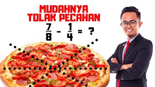 Matematk Tahun 4  Pecahan  Tolak Pecahan Sama Penyebut [upl. by Soluk]