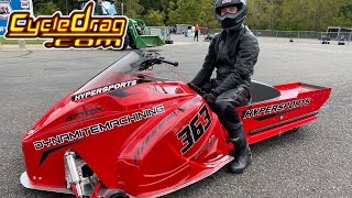 700HP TURBO Snowmobiles Race on Asphalt [upl. by Ikin]