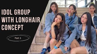 Idol group with longhair concept part1 korean kpop longhair [upl. by Onitnelav]