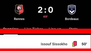 Issouf Sissokho Red Card Vs Rennes  Rennes Vs Bordeaux  20 [upl. by Alletniuq407]