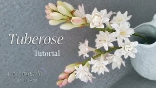 How to make a Gumpaste Tuberose Flower Tutorial [upl. by Northey536]