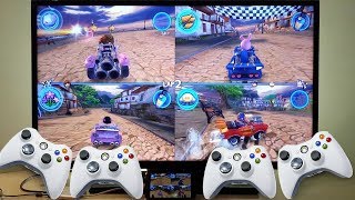 Beach Buggy Racing LG G5 HDMI out 4 Xbox 360 controllers 1080p TV multiplayer Android smartphone [upl. by Ahseuqal]