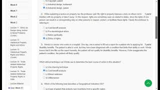 NPTEL 2024 ETHICS IN ENGINEERING PRACTICE WEEK 3 SOLUTION [upl. by Lugo73]