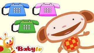 Oliver the Monkey  Telephone Sound ☎️  Cartoons for Kids BabyTV [upl. by Pomona969]