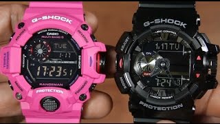 CASIO RANGEMAN GW9400SRJ amp GSHOCK GMIX GBA400 SIDE BY SIDE [upl. by Innej]