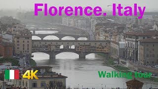 Florence Italy Walking tour 4k [upl. by Akoyin]