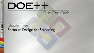 DOE 9 Quick Start Guide Chapter 3 Factorial Design for Screening [upl. by Cooperstein]